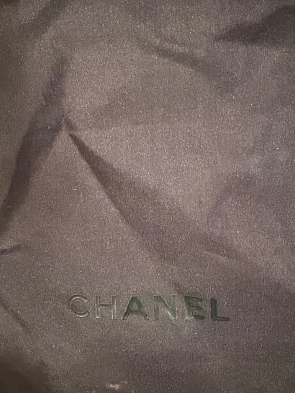 👛👛👛BOGOHO👛👛👛CHANEL Black Logo Dust Drawstring Pouch